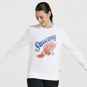 Saucony oversized loose fit vintage style running cycling yoga sweater